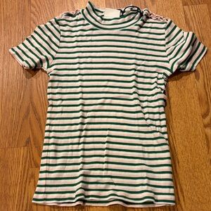 Scotch & Soda Pink and Green Striped Top
